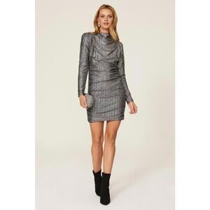 Alexia Admor Rainbow Sequin Dress Size 4 with Missing Sequins